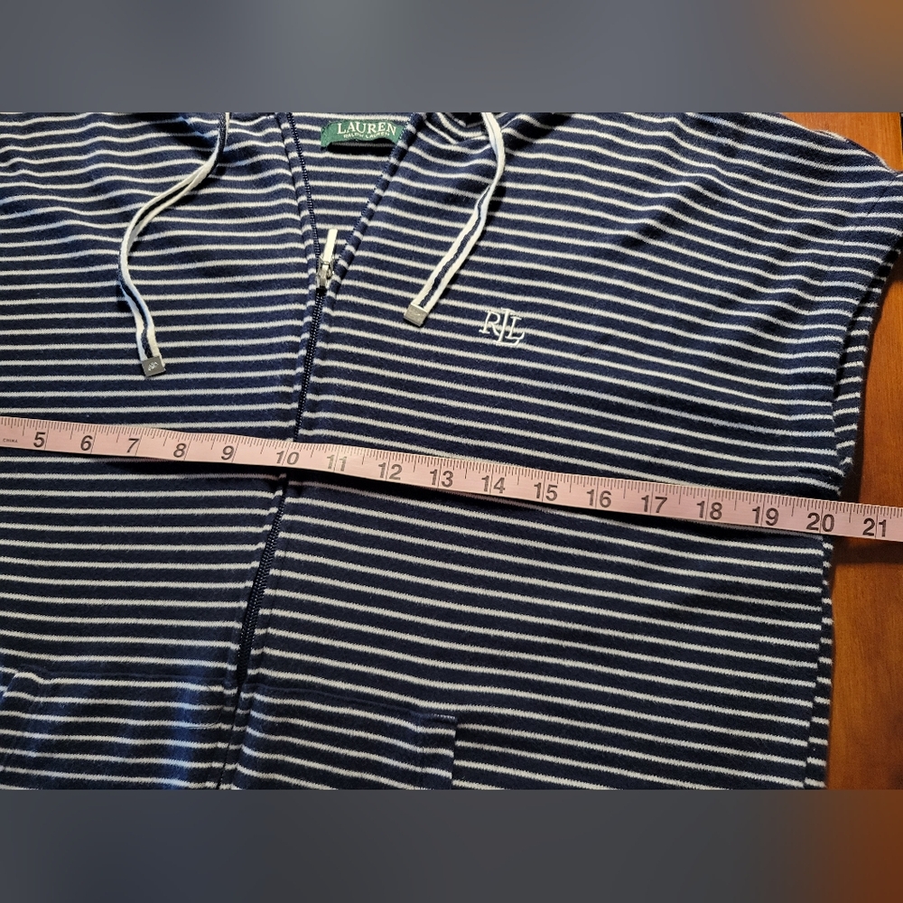 Ralph Lauren Sweatshirt Dress Stripes Jacket Small Sweater Knit Coverup Beach - Picture 3 of 7